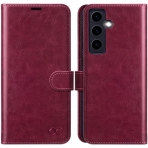 OCASE Galaxy S24 Deri Czdan Klf-Burgundy