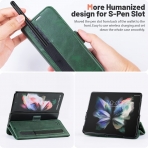 OCASE Galaxy Z Fold 4 5G Deri Czdan Klf-Blackish Green