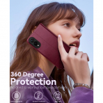 OCASE Samsung Galaxy S25 Edge Deri Czdan Klf-Burgundy