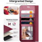 OCASE Samsung Galaxy S25 Edge Deri Czdan Klf-Burgundy