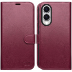 OCASE Samsung Galaxy S25 Edge Deri Czdan Klf-Burgundy
