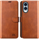 OCASE Samsung Galaxy S25 Edge Deri Czdan Klf-Brown