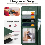 OCASE Samsung Galaxy S25 Edge Deri Czdan Klf-Blackish Green