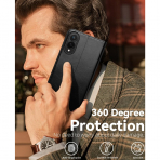 OCASE Samsung Galaxy S25 Edge Deri Czdan Klf-Black