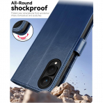 OCASE Samsung Galaxy S25 Edge Deri Czdan Klf-Blue