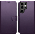 OCASE Samsung Galaxy S25 Ultra Deri Czdan Klf-Dark Purple
