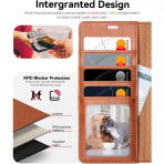 OCASE Samsung Galaxy S25 Ultra Deri Czdan Klf-Brown