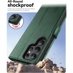 OCASE Samsung Galaxy S25 Ultra Deri Czdan Klf-Blackish Green