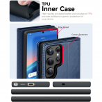 OCASE Samsung Galaxy S25 Ultra Deri Czdan Klf-Blue