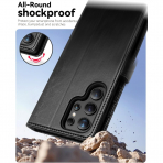 OCASE Samsung Galaxy S25 Ultra Deri Czdan Klf-Black