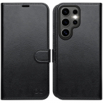 OCASE Samsung Galaxy S25 Ultra Deri Czdan Klf-Black