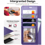 OCASE Samsung Galaxy S25 Ultra Deri Czdan Klf-Purple