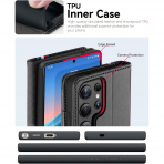 OCASE Samsung Galaxy S25 Ultra Deri Czdan Klf-Spliced Gray