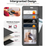 OCASE Samsung Galaxy S25 Ultra Deri Czdan Klf-Spliced Gray