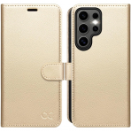OCASE Samsung Galaxy S25 Ultra Deri Czdan Klf-Gold