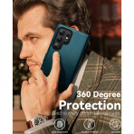 OCASE Samsung Galaxy S25 Ultra Deri Czdan Klf-Peacock Blue