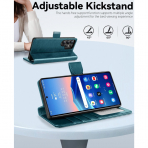 OCASE Samsung Galaxy S25 Ultra Deri Czdan Klf-Peacock Blue