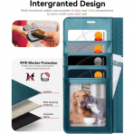 OCASE Samsung Galaxy S25 Ultra Deri Czdan Klf-Peacock Blue