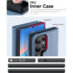 OCASE Samsung Galaxy S25 Ultra Deri Czdan Klf-Light Blue