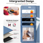 OCASE Samsung Galaxy S25 Ultra Deri Czdan Klf-Light Blue