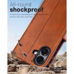 OCASE Apple iPhone 17 Czdan Klf-Brown