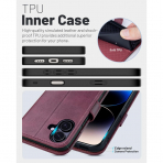 OCASE Apple iPhone 17 Czdan Klf-Mulberry