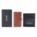 OCASE Samsung Galaxy S7 Deri Czdan Klf-Brown
