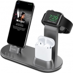 OLEBR Apple Watch/AirPods/iPhone arj Stand-Space Gray