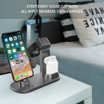 OLEBR Apple Watch/AirPods/iPhone arj Stand-Space Gray