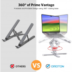 OMOTON LA10 360 D�nebilen Laptop Stand�-Silver