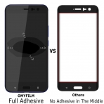 OMYFILM HTC U11 Temperli Cam Ekran Koruyucu (Siyah)