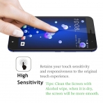 OMYFILM HTC U11 Temperli Cam Ekran Koruyucu (Siyah)