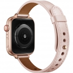 OUHENG Apple Watch 7 Deri nce Kay (45mm)-Pink Sand/Rose Gold