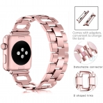 OULUCCI Paslanmaz elik Apple Watch 7 Kay (41mm)-Pink