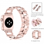 OULUCCI Paslanmaz elik Apple Watch 7 Kay (41mm)-Rose Gold