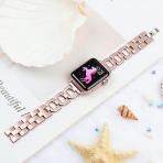 OULUCCI Paslanmaz elik Apple Watch 7 Kay (41mm)-Rose Gold