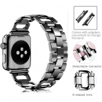 OULUCCI Paslanmaz elik Apple Watch 7 Kay (41mm)-Black