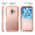 YOUMAKER Galaxy S9 Plus Rugged Bumper Klf (MIL-STD-810G)-Rose Gold