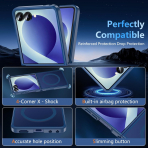 OWKEY Galaxy Z Flip 8 Darbe Korumal� K�l�f-Blue