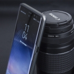 Olixar Galaxy Note 8 Karbon Fiber Dizayn Bumper Klf-Grey