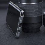Olixar Galaxy Note 8 Karbon Fiber Dizayn Bumper Klf-Grey