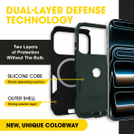 OtterBox Commuter iPhone 18 Pro MagSafe Uyumlu K�l�f-Black/Green
