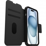 OtterBox Strada Folio Apple iPhone 15 Czdan Klf -Black