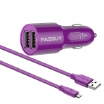 PASBUY Ara arj Cihaz/rgl Mikro USB to USB Kablo-Purple