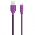 PASBUY Mikro USB Hzl arj Kablosu (2 Adet)-Purple