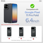 PITAKA Google Pixel 11 Pro Fold Ultra �nce K�l�f-Black Grey