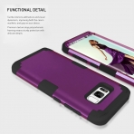 PIXIU Samsung Galaxy S8 Soft Silikon K�l�f-Purple Black
