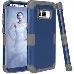 PIXIU Samsung Galaxy S8 Soft Silikon K�l�f-Navy Grey