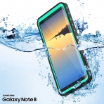 PUNKcase Samsung Galaxy Note 8 Studstar Serisi Su Geirmez Klf (MIL-STD-810G)-Teal