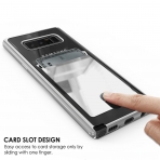 PUNKcase Samsung Note 8 Lucid Serisi Kartlkl Klf (MIL-STD-810G)-Silver